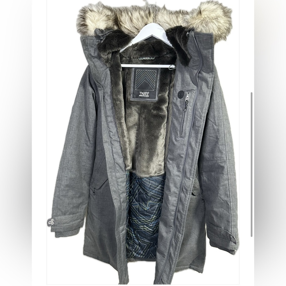 TNA Aspen Parka Jacket in Grey Size Medium - Picture 4 of 10